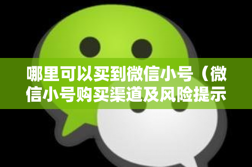 哪里可以买到微信小号（微信小号购买渠道及风险提示）