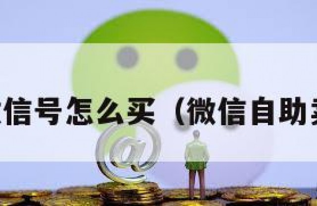 自助买微信号怎么买（微信自助卖号平台）