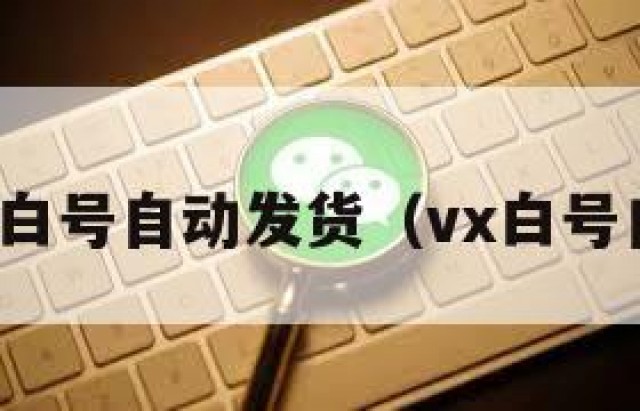 微信直登白号自动发货（vx白号自动发货）
